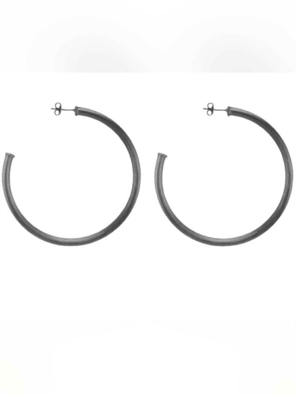 Classic Black Hoop Earrings - Women Jewelry